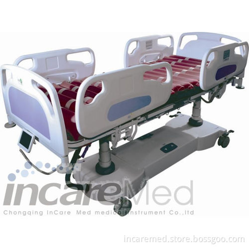 Electrically operated weighing scale ICU bed